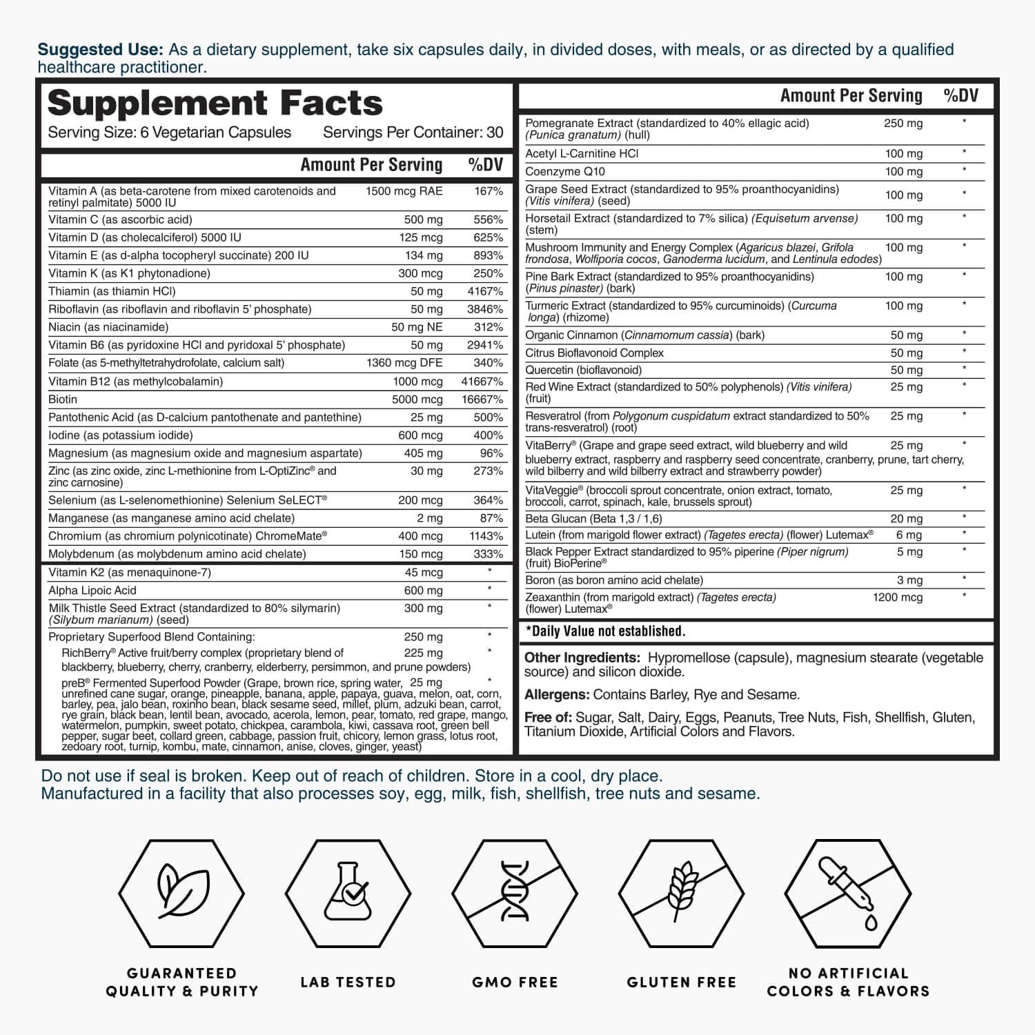 Nature's Lab Six Daily Advanced Multivitamin morning routine shot suggests daily integration