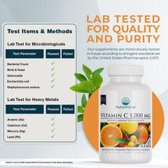Vitamin C ingredients label