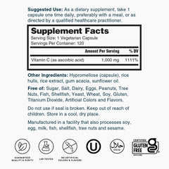 Vegetarian capsules of Nature's Lab Vitamin C