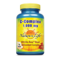 Nature's Life C-Complex 1,000 mg Vitamin C supplement bottle, 100 count
