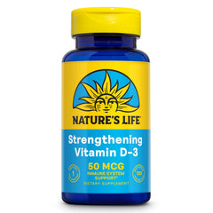 Nature's Life Vitamin D3 2000 IU softgels bottle front view