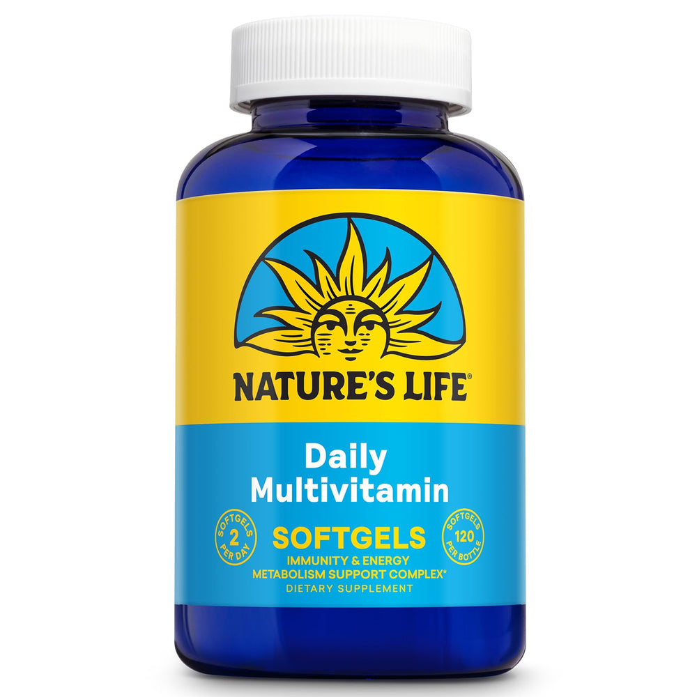 Nature's Life Daily Multivitamin bottle with 60 servings and 120 softgels