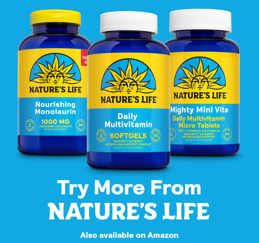 Product shot showing daily serving size and packaging