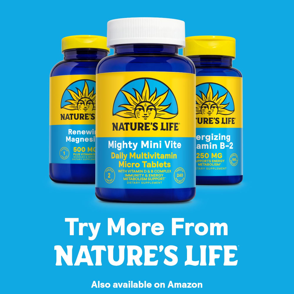 Eco-friendly packaging for Nature's Life magnesium capsules