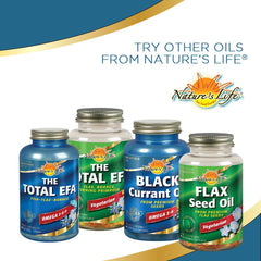 Supplement facts label for Nature's Life Evening Primrose Oil 1300 mg
