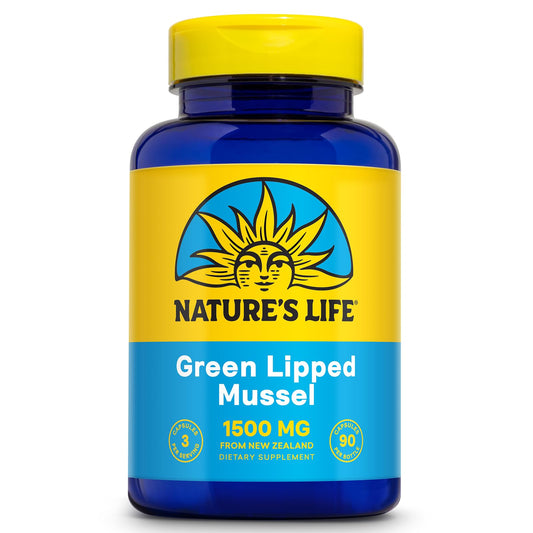 Nature's Life Green Lipped Mussel 1500 mg bottle – 90 capsules