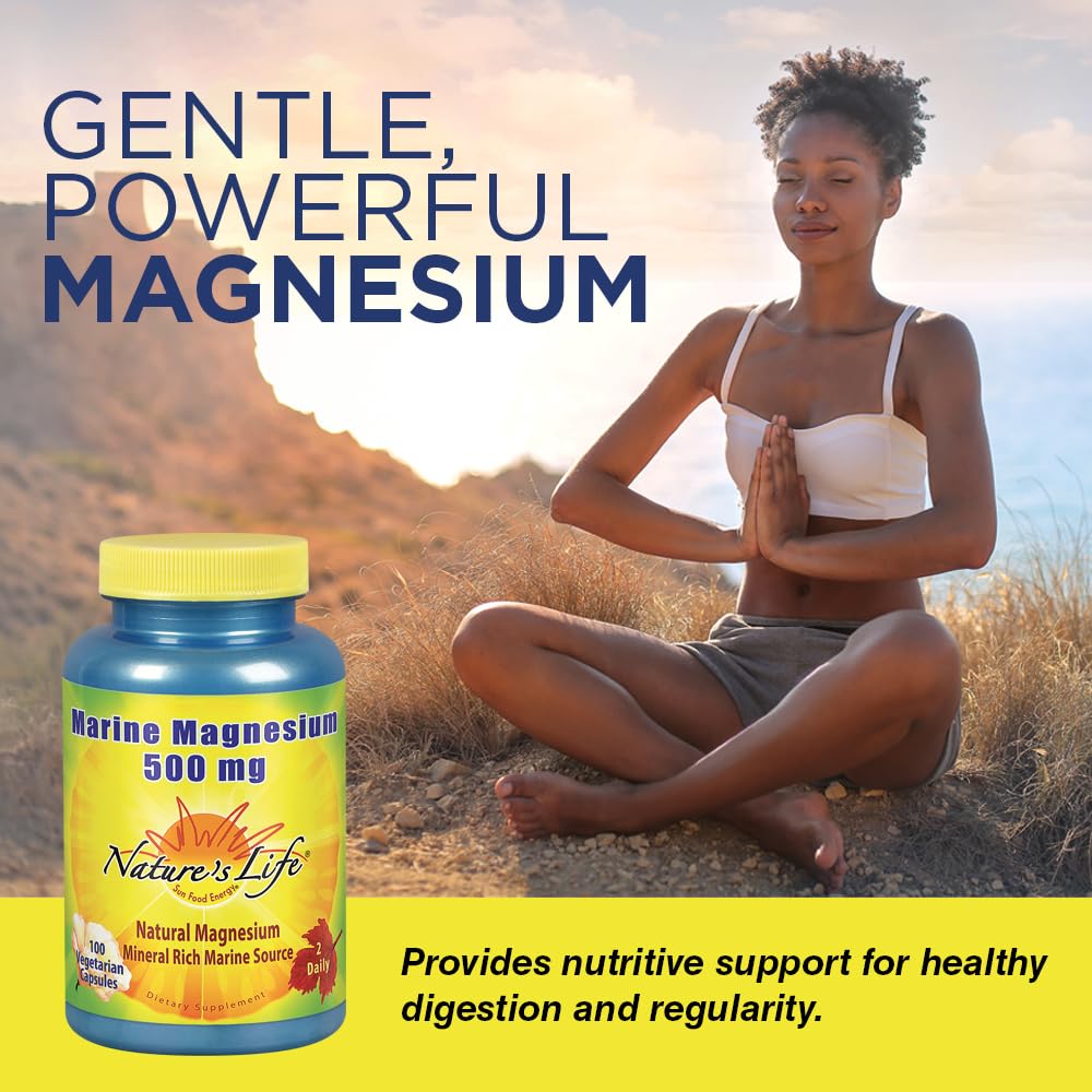 Ingredients for Nature's Life Marine Magnesium 500mg