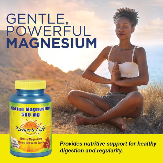 Ingredients for Nature's Life Marine Magnesium 500mg