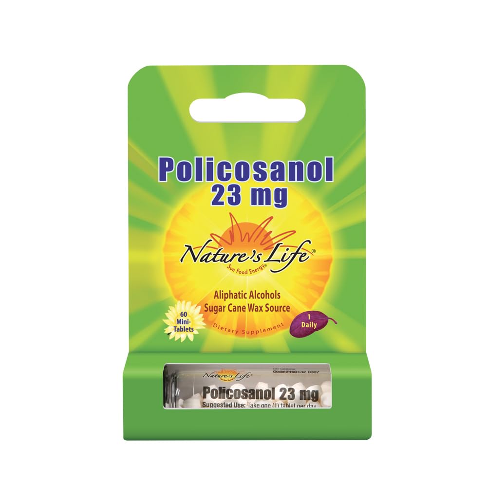 Nature's Life Policosanol 23mg bottle with 60 tablets