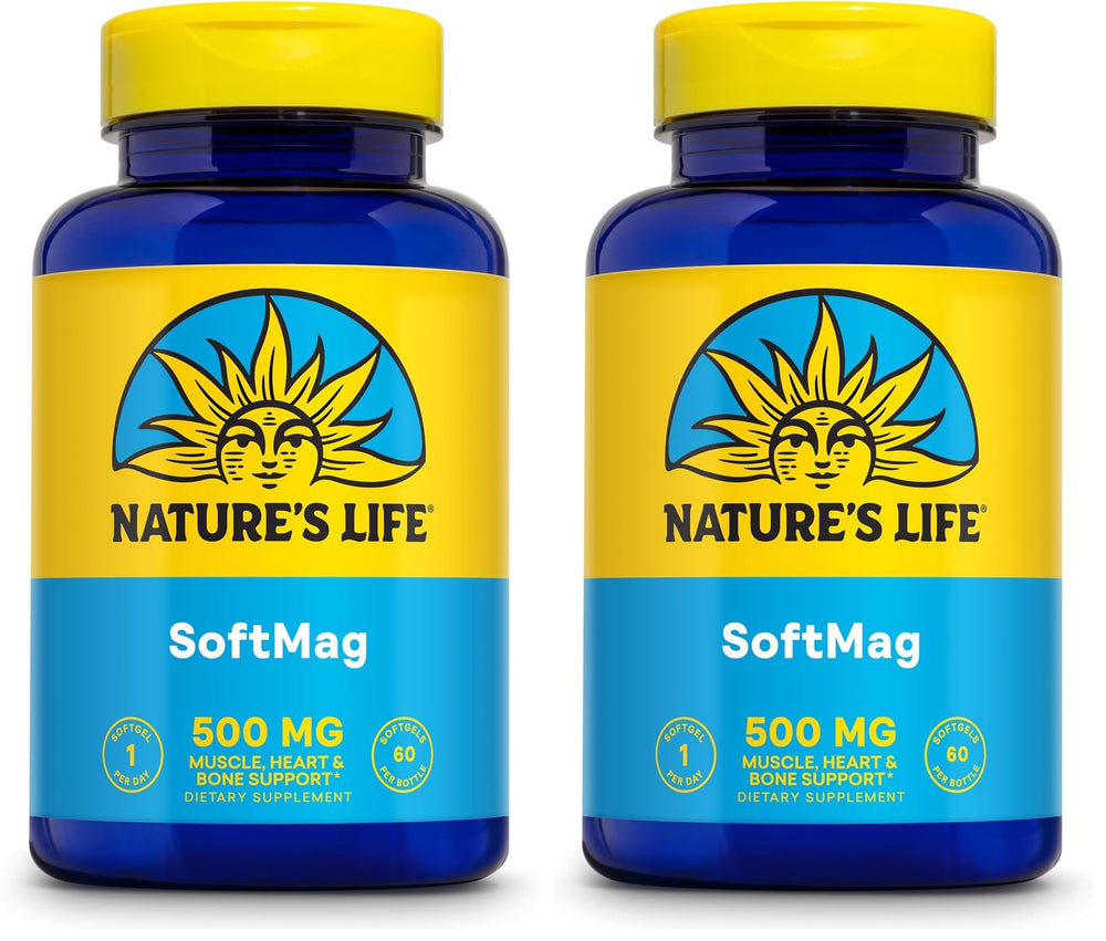 Nature's Life SoftMag 500 mg bottle front label