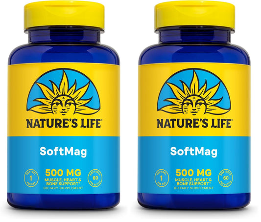 Nature's Life SoftMag 500 mg bottle front label