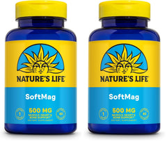 Nature's Life SoftMag 500 mg bottle front label