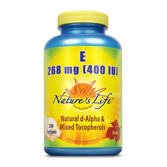 Nature's Life Vitamin E 400 IU bottle, 250 count