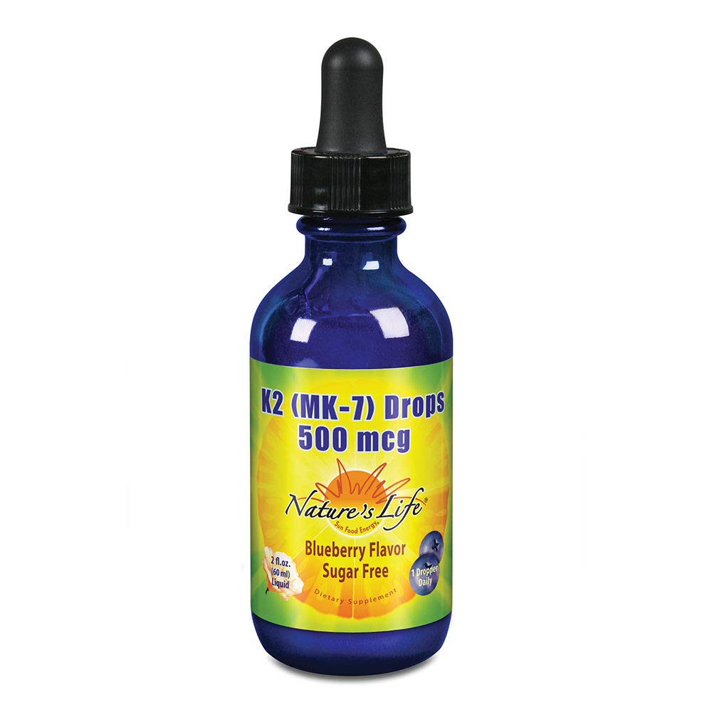 Bottle of Nature's Life Vitamin K2 MK7 Drops, 2 oz
