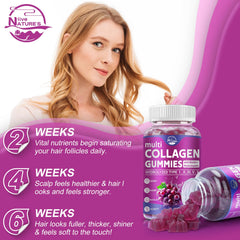 Grape blueberry flavored Nature's live collagen gummy