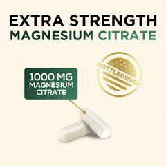 Nature's Nutrition magnesium bottle bottled in USA