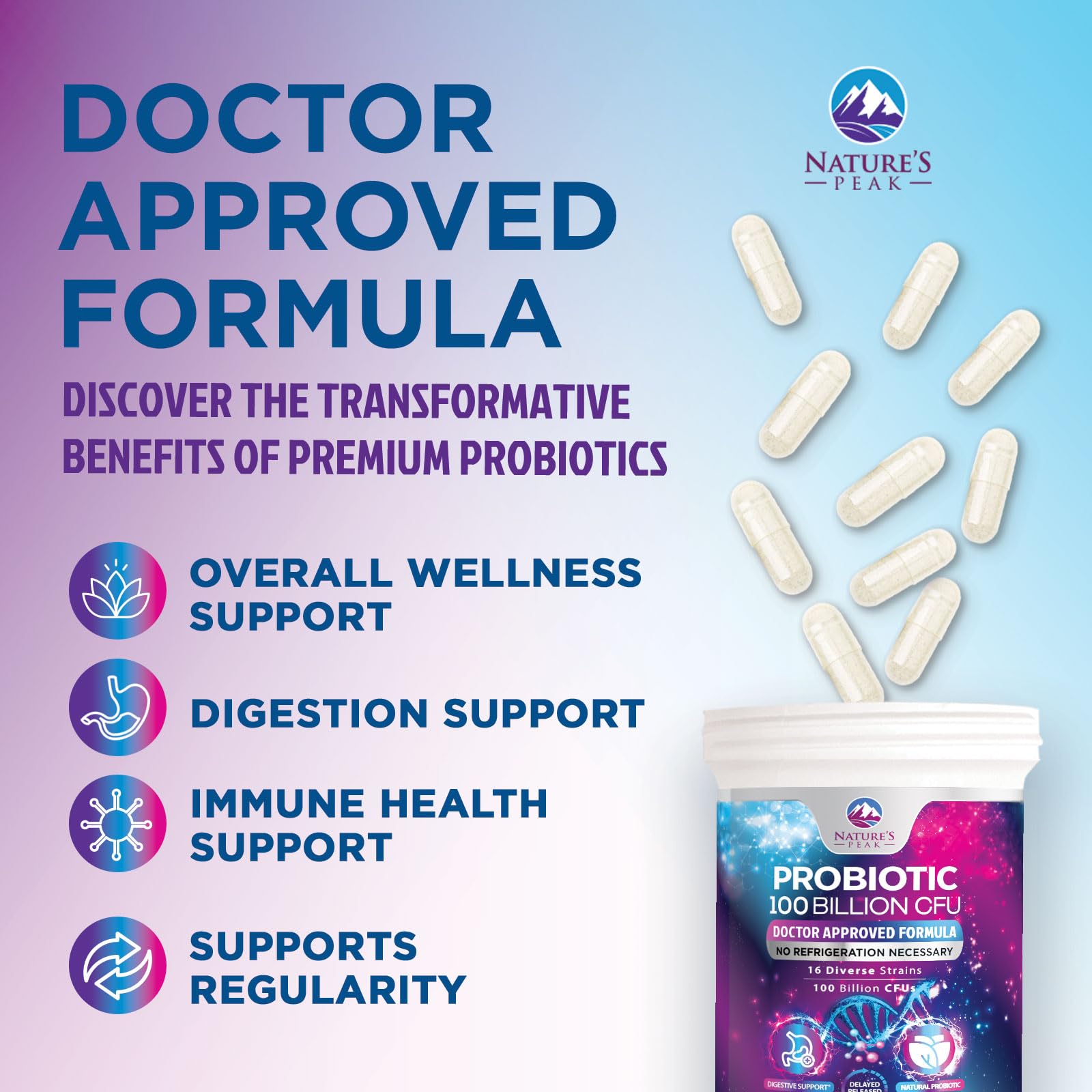Probiotic with prebiotics for gut health