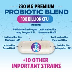 Probiotic formula for women and men with prebiotics