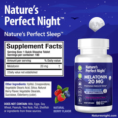 Close-up of EZ-SPLIT 20mg melatonin tablet showing scored halves