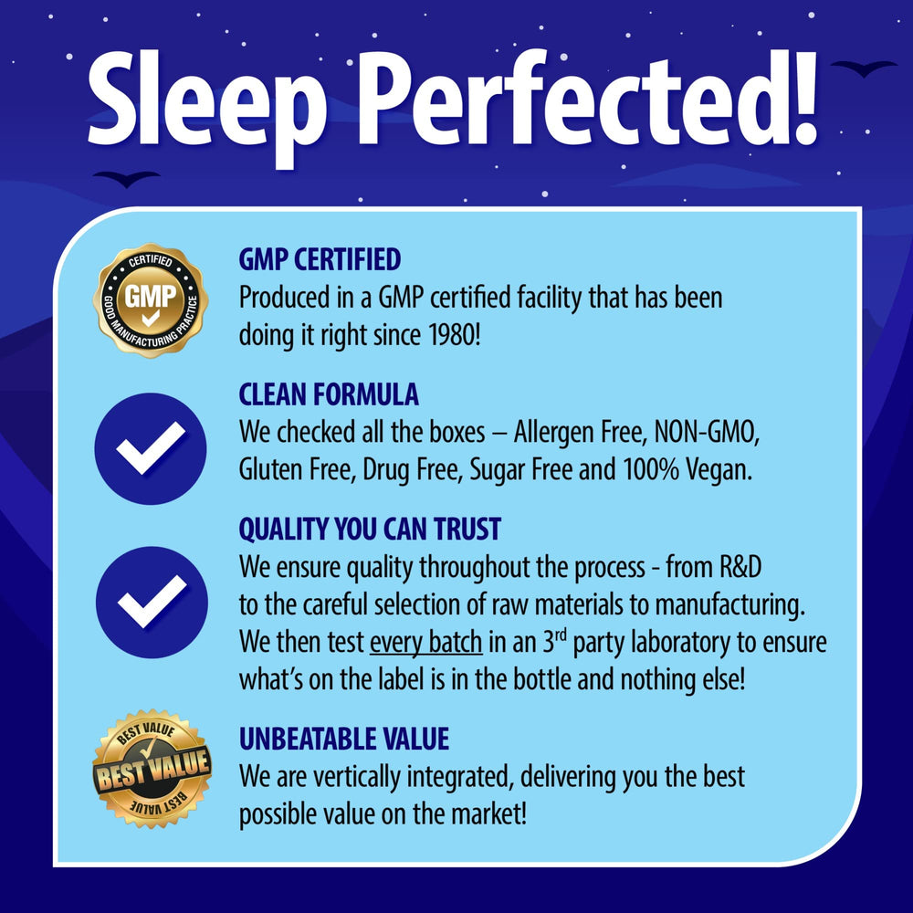 Value-size bottle packaging for Nature's Perfect Night Melatonin