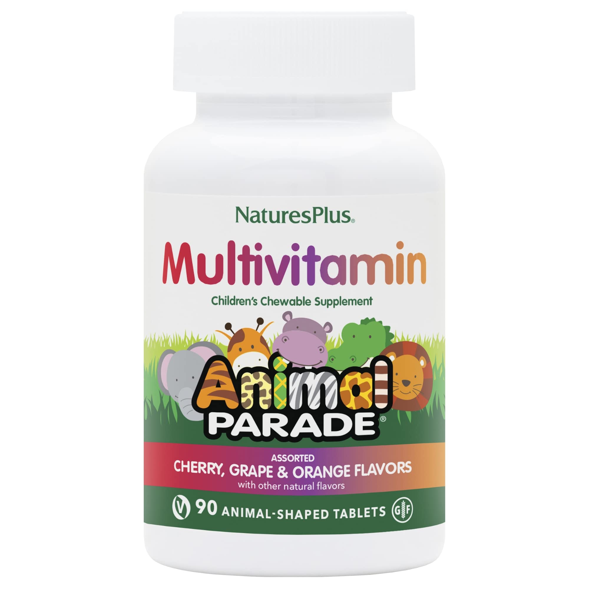 Natures Plus Animal Parade 90 chewable tablets in animal shapes