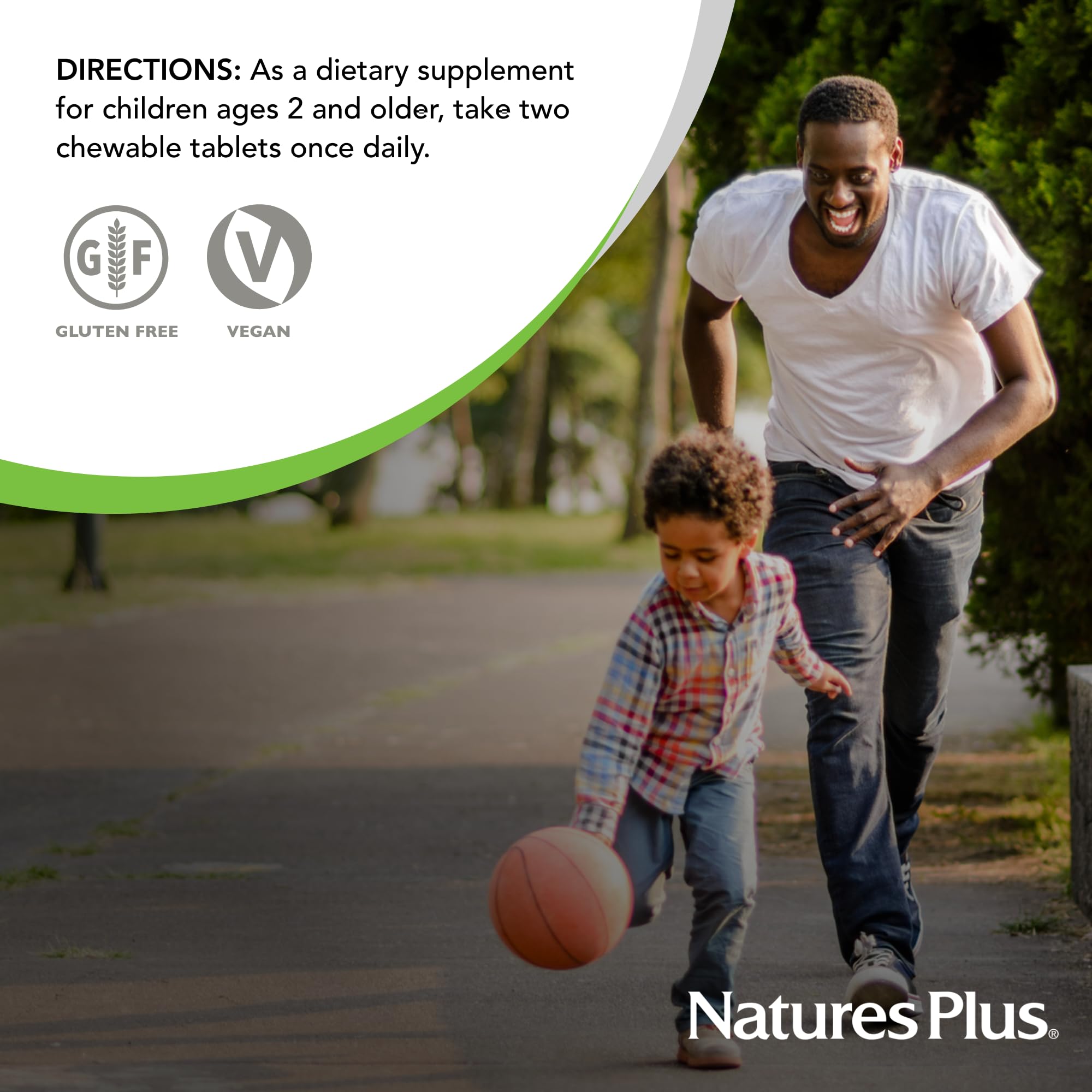 Bottle containing 120 chewable tablets of Animal Parade Gold for kids