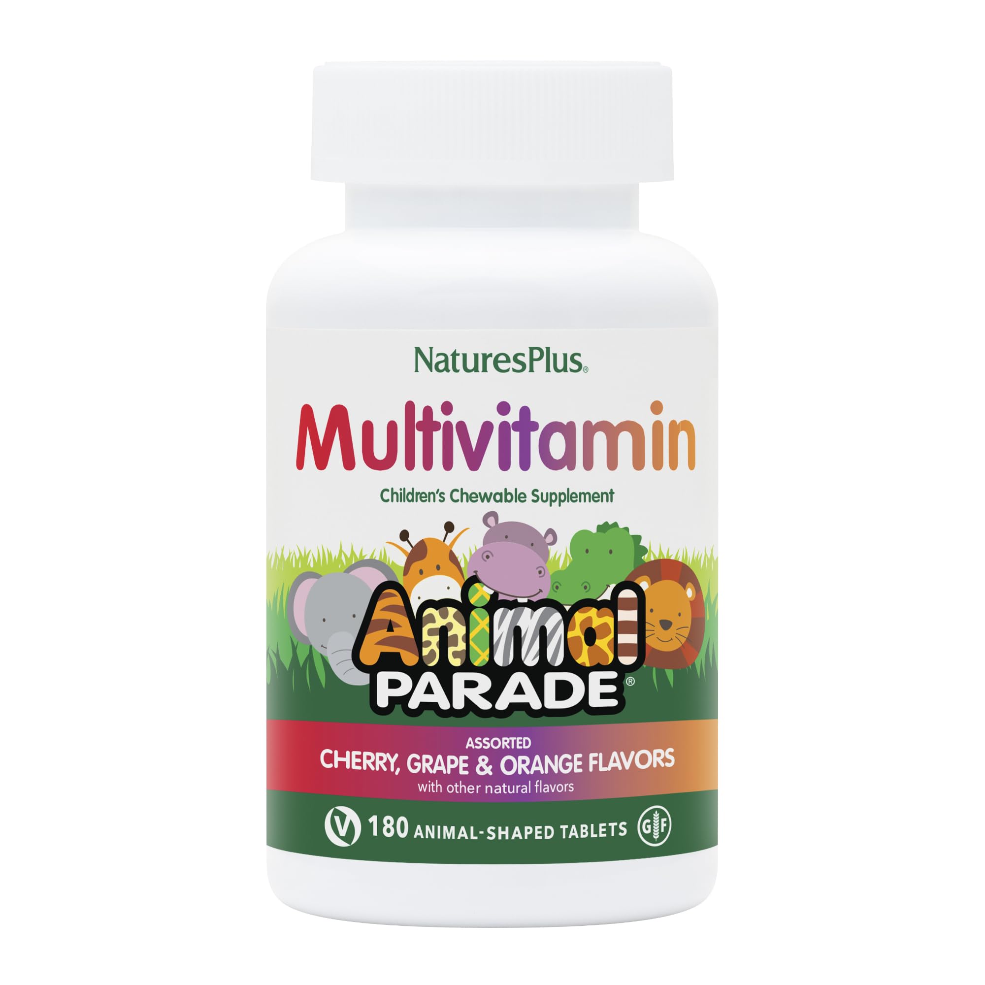 Two-pack bottle of Natures Plus Animal Parade children's multivitamin