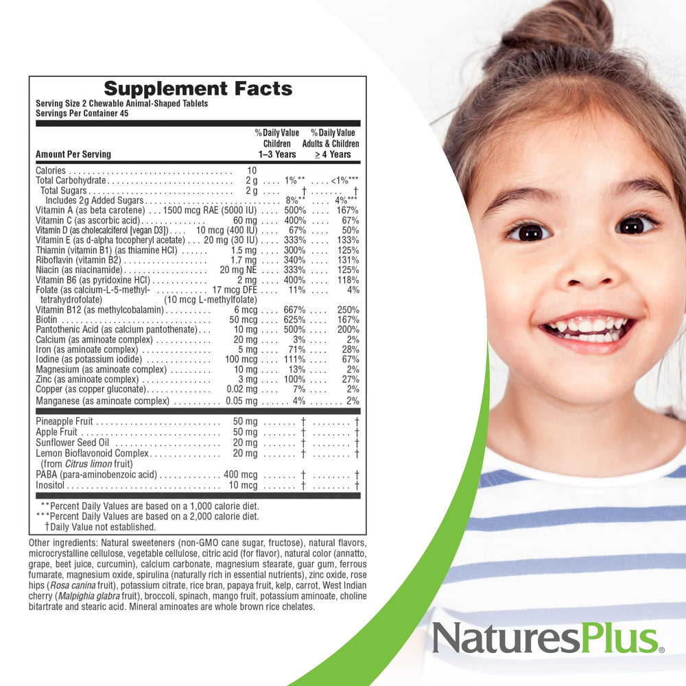 Whole-food ingredients featured in Animal Parade: spirulina, carrot, broccoli, brown rice, spinach
