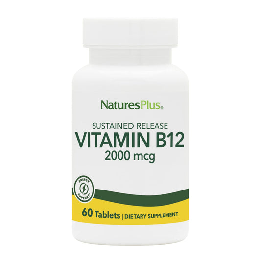 Nature's Plus Vitamin B12 methylcobalamin bottle 2000 mcg