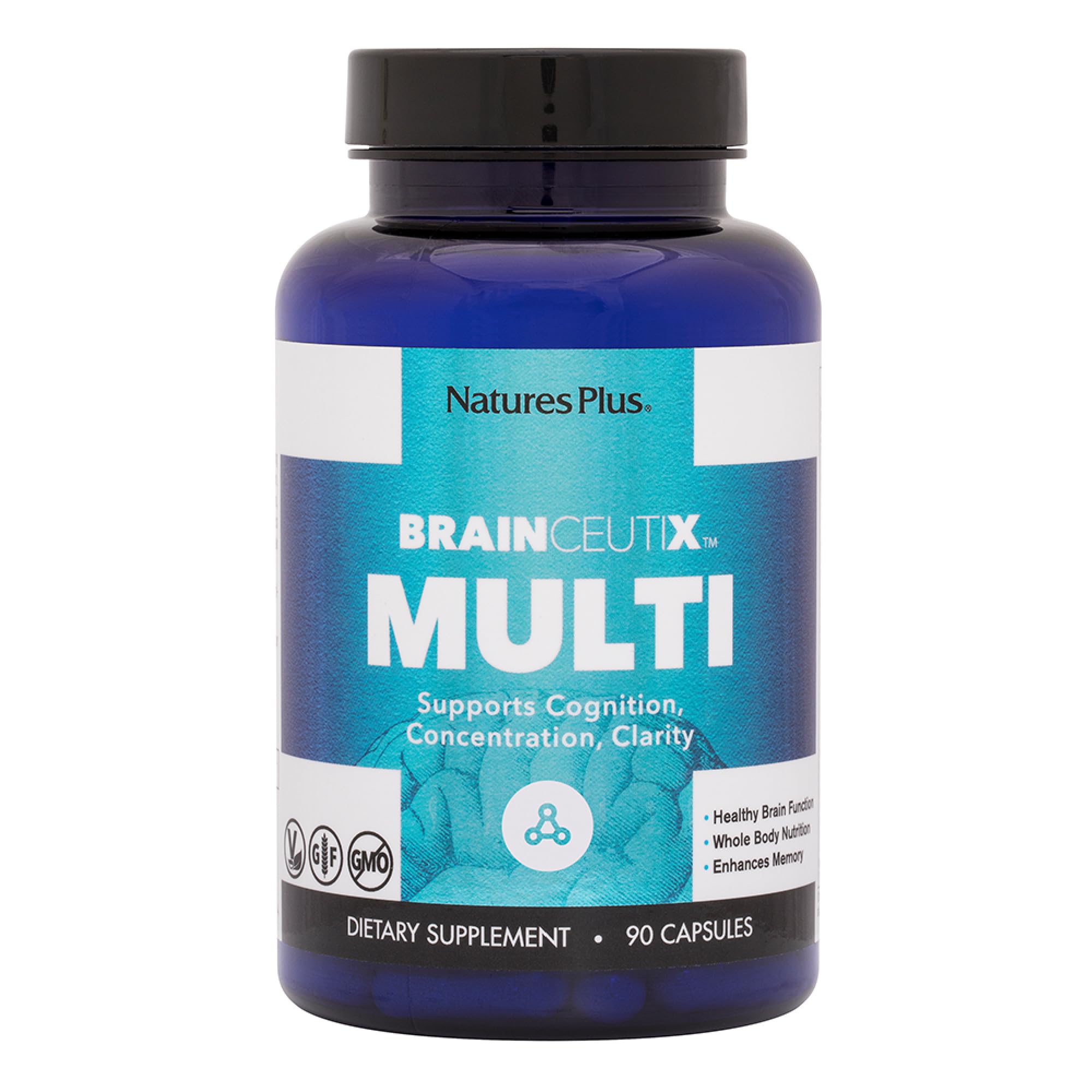Natures Plus BrainCeutix 90-cap bottle front view