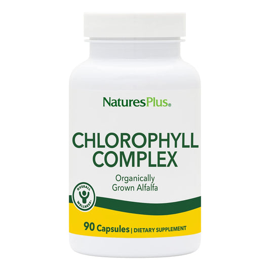 Bottle of Natures Plus Chlorophyll Complex - 90 vegan capsules