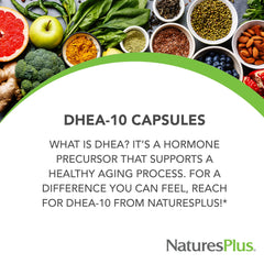 Ingredients of Natures Plus DHEA 10 with Bioperine