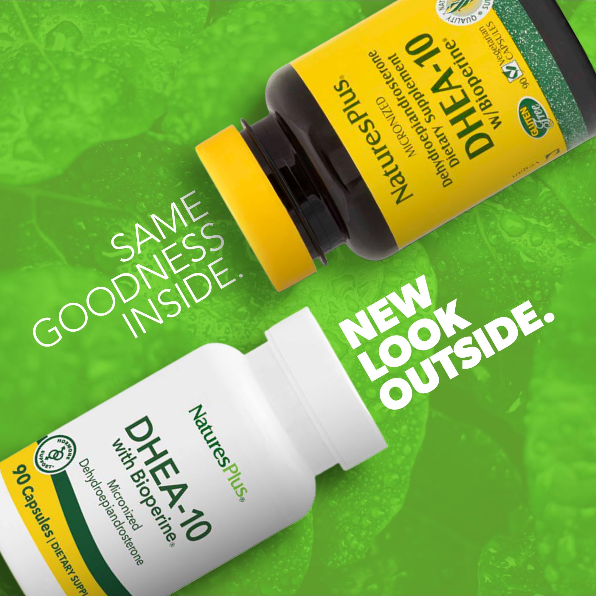 Natures Plus DHEA 10 with Bioperine label details