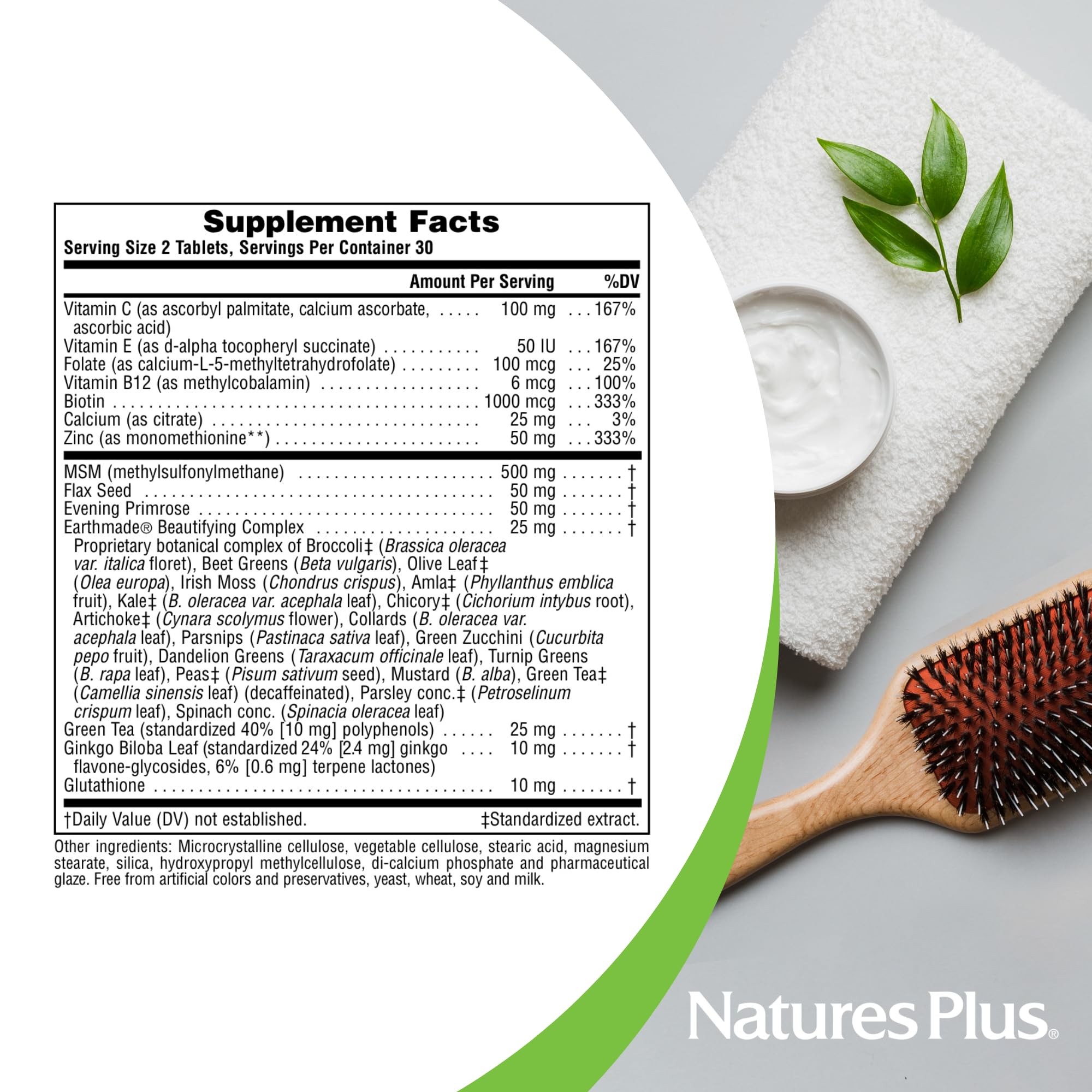 Gluten-free and vegetarian Nature's Plus Hair, Skin & Nails