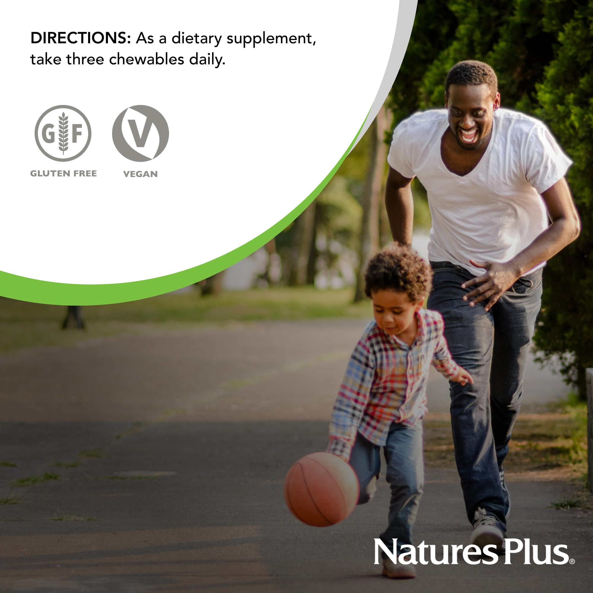 Front and back packaging of Natures Plus Hema-Plex Iron