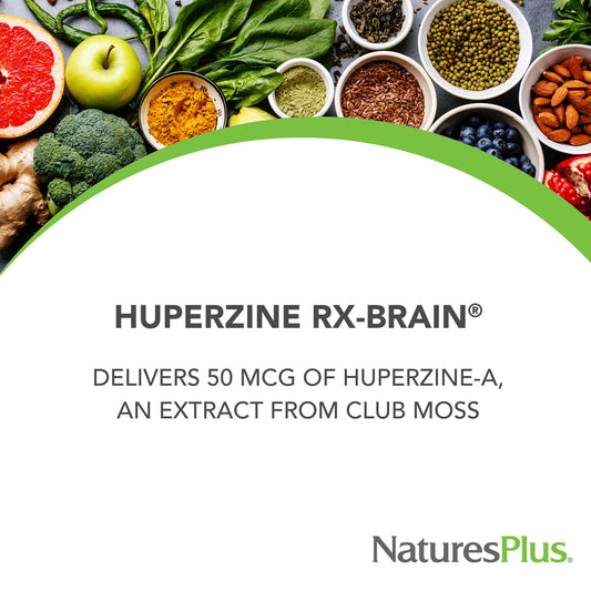 Back of bottle showing supplement facts for Huperzine Rx-Brain