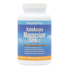 Natures Plus KalmAssure Magnesium bottle with 240 vegan capsules