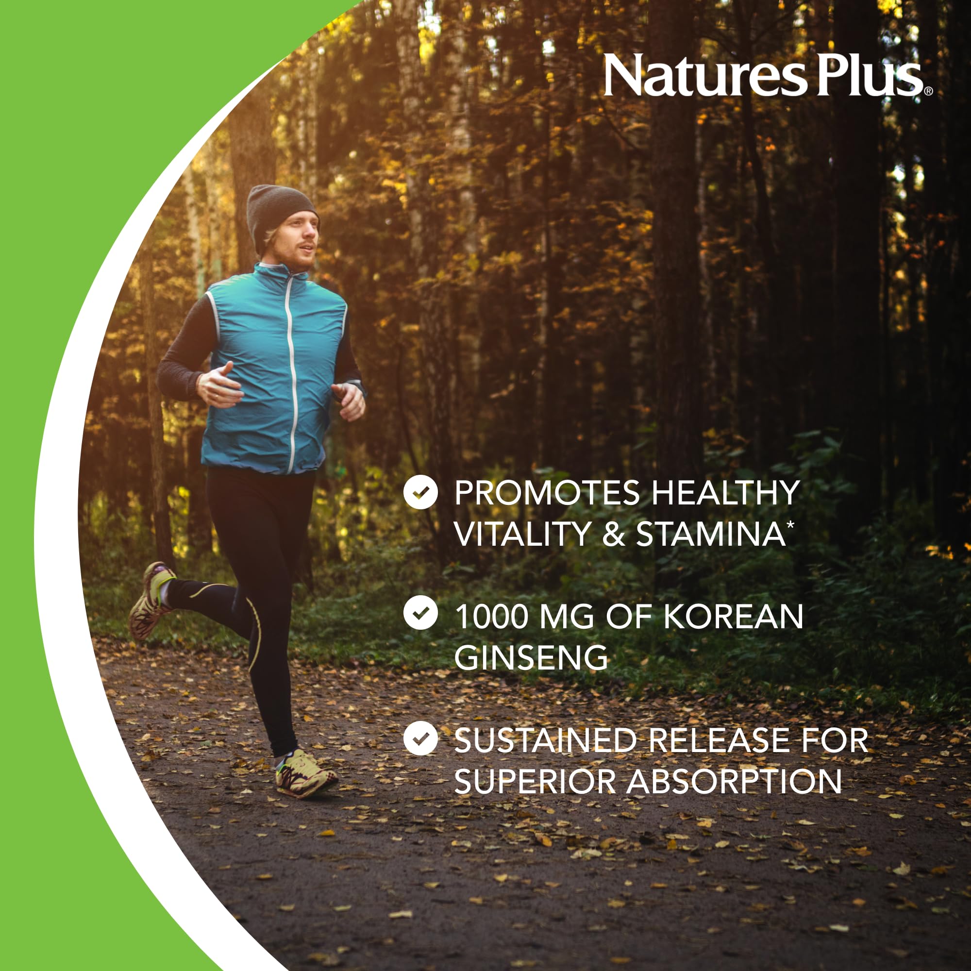 Natures Plus herbal supplement ingredients and label detail