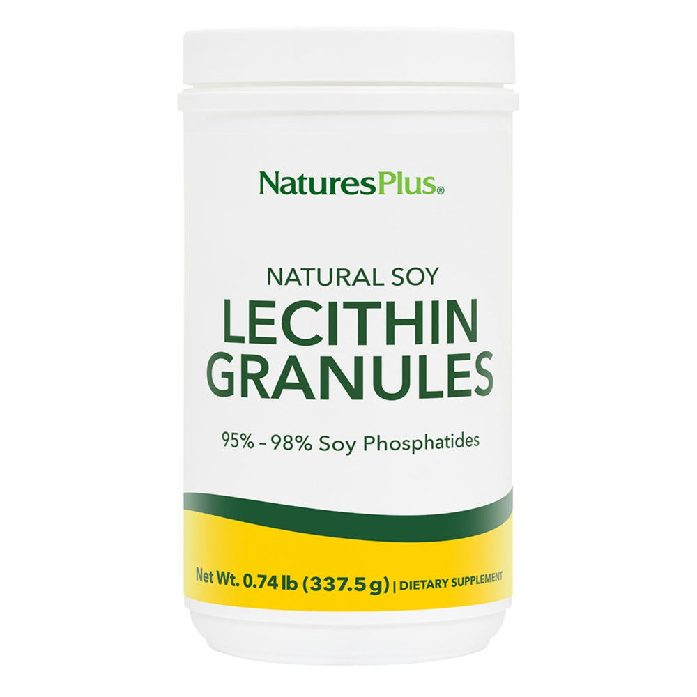 Front view of Natures Plus Lecithin Granules 12 oz jar