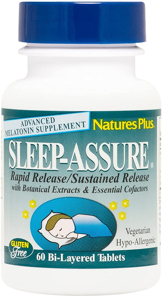 Natures Plus Melatonin 3 mg bi-layered tablets in bottle