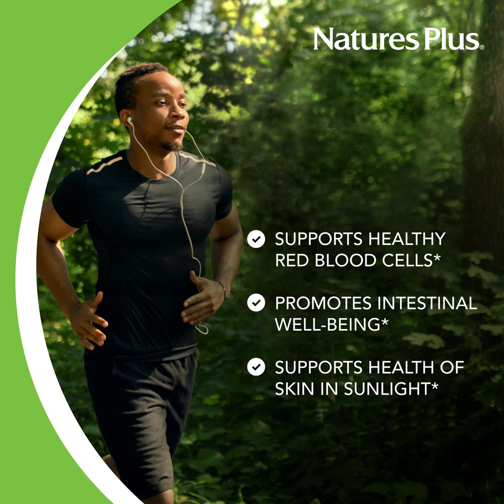 Nutrition facts panel on Nature's Plus PABA bottle