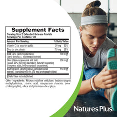 60 vegan tablets with extended-release packaging