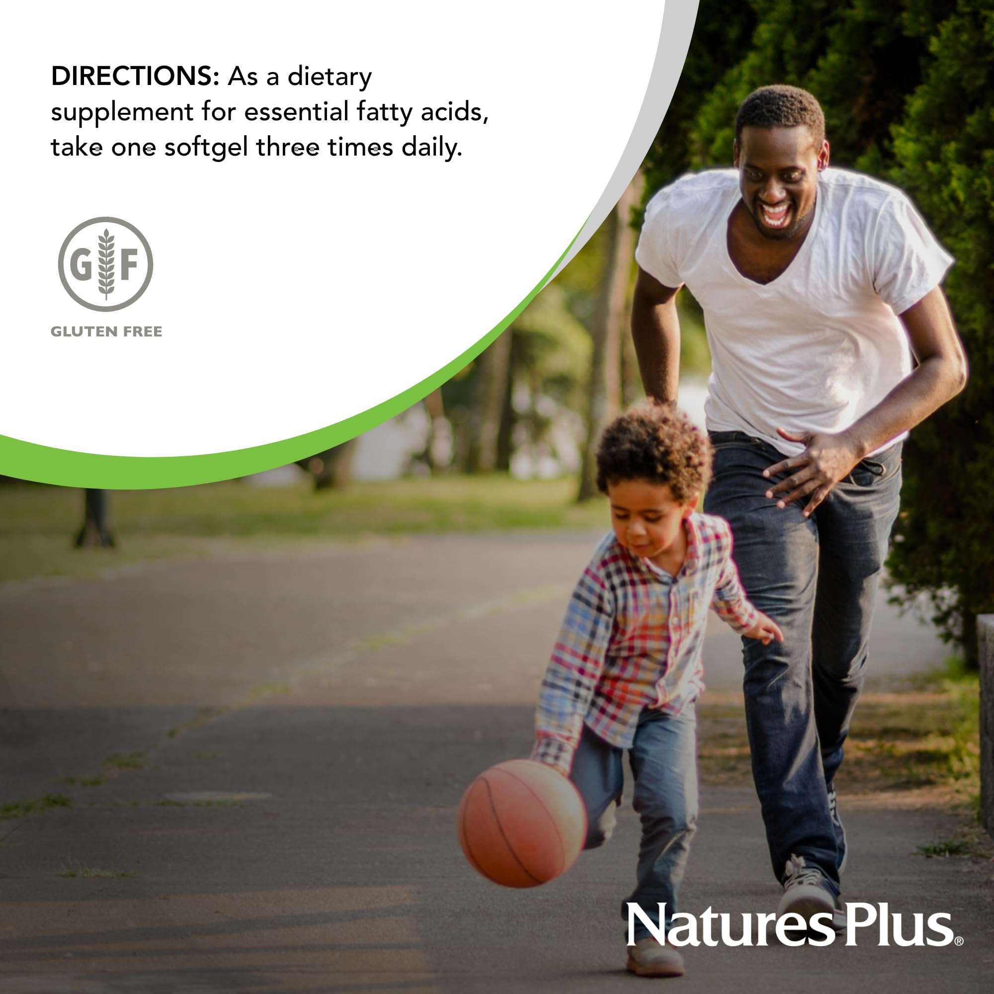 Healthy lifestyle image with omega-3-6-9 supplement