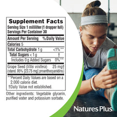 Vegan drops and gluten-free icons for Natures Plus product