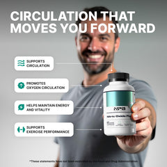 Nature's Pure Blend Nitric Oxide at gym setting illustrates workout circulation benefits