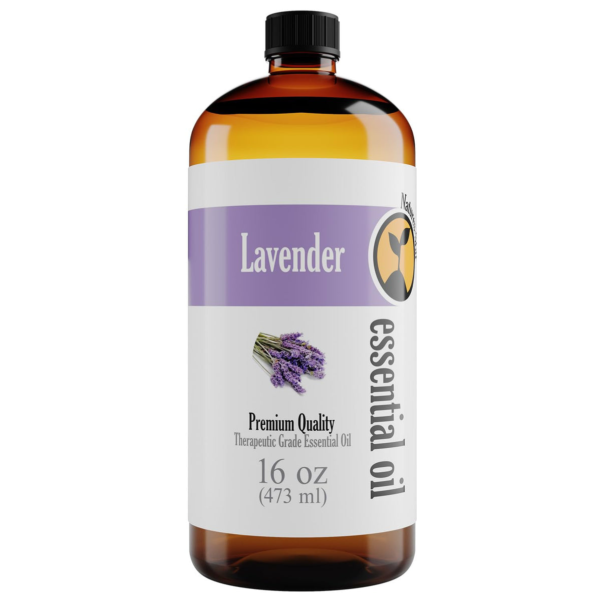 Natures-Star Lavender Essential Oil 16oz amber glass bottle