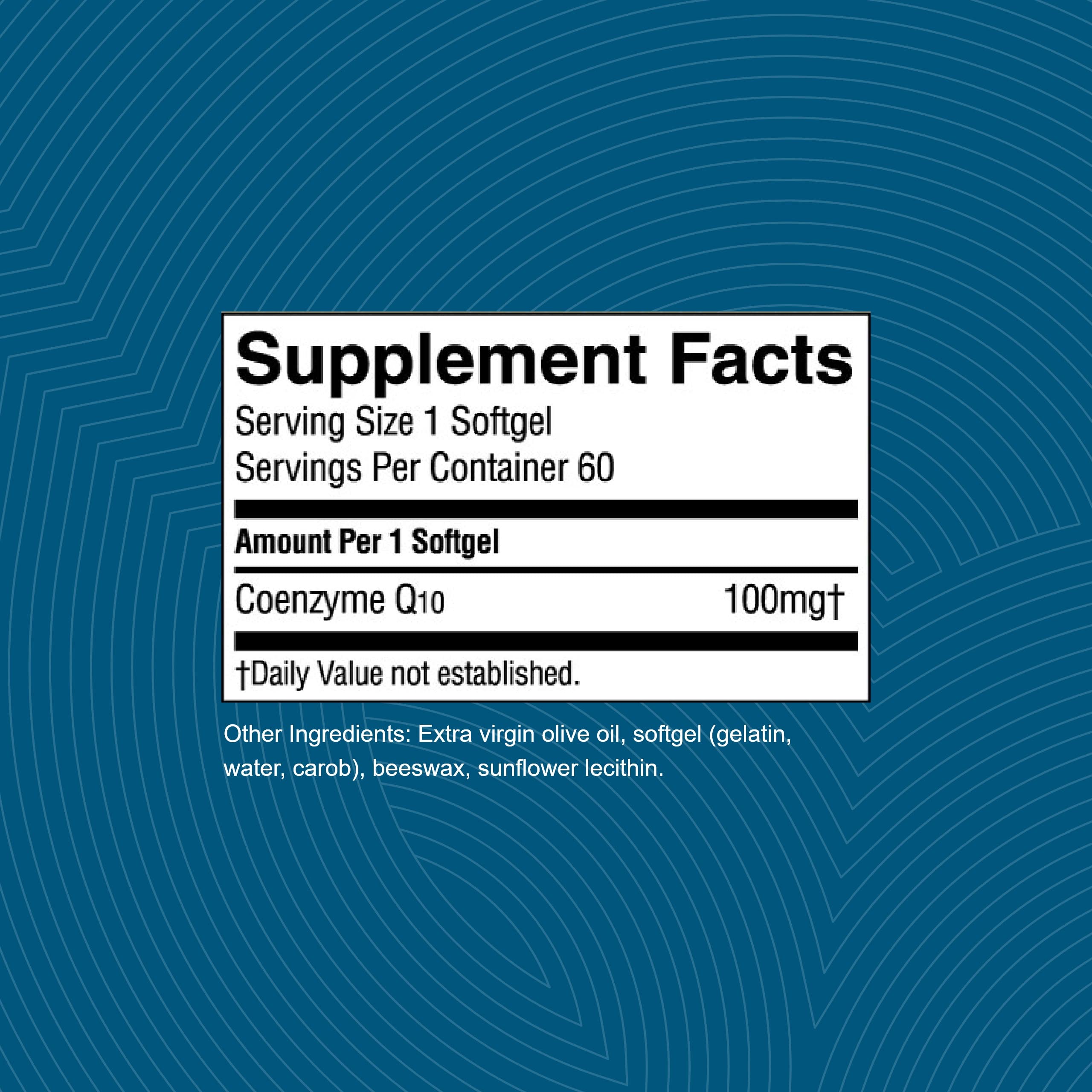 Box packaging with Nature's Sunshine CoQ10-60 Softgel Capsules