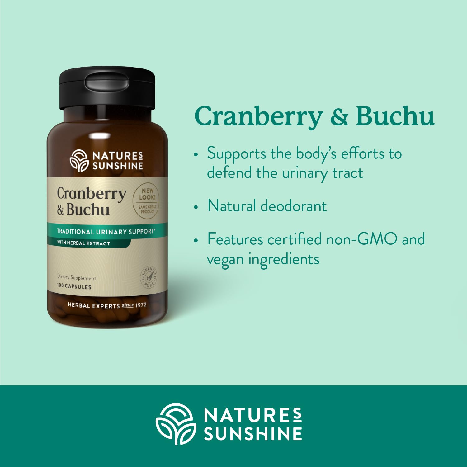 Close-up of cranberry and buchu herbal ingredients