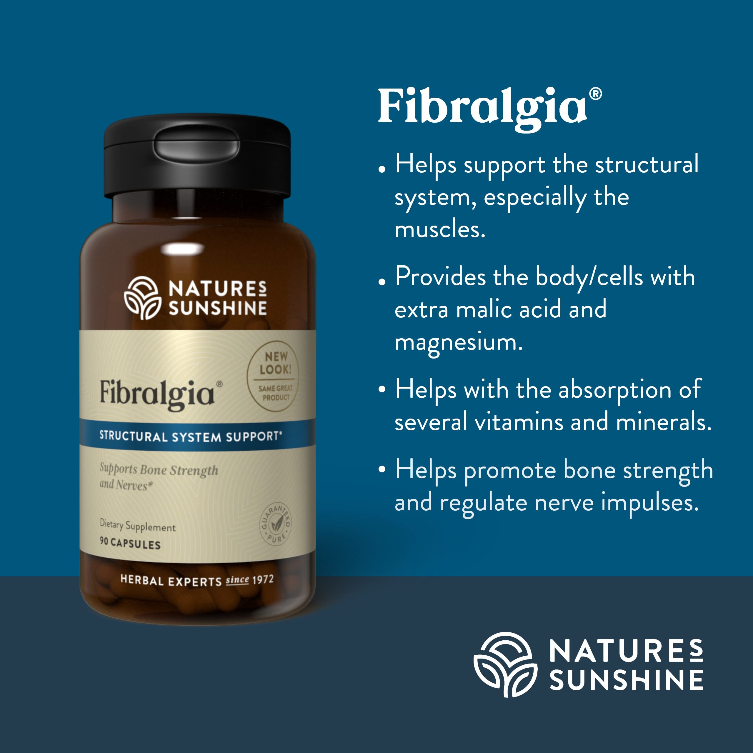 Close-up of Fibralgia capsules in bottle
