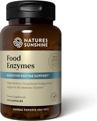 Nature's Sunshine Food Enzymes bottle and label